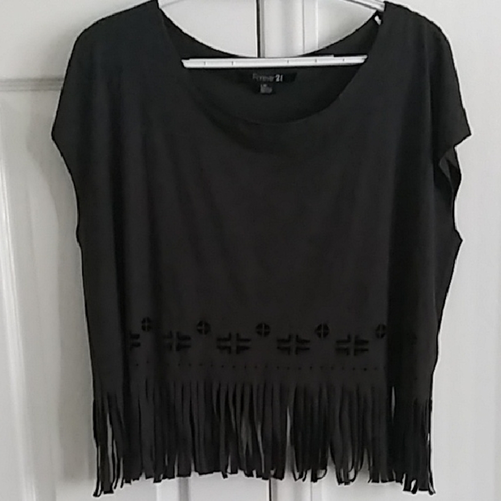 NWOT. Vintage Ultra Rare Forever 21 Fringe Hem Top.